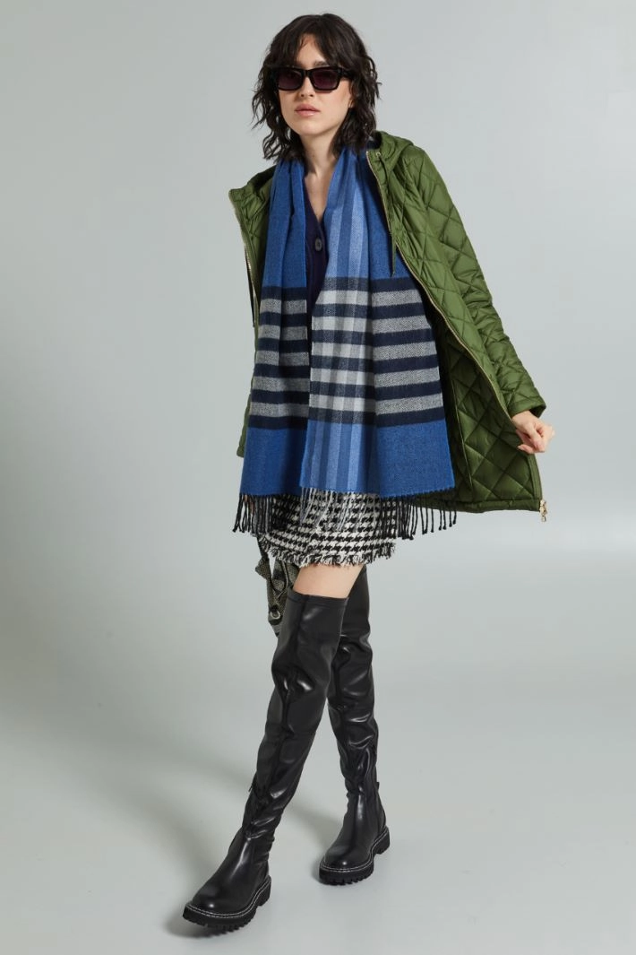 Padded jacket with zip - KHAKI GREEN