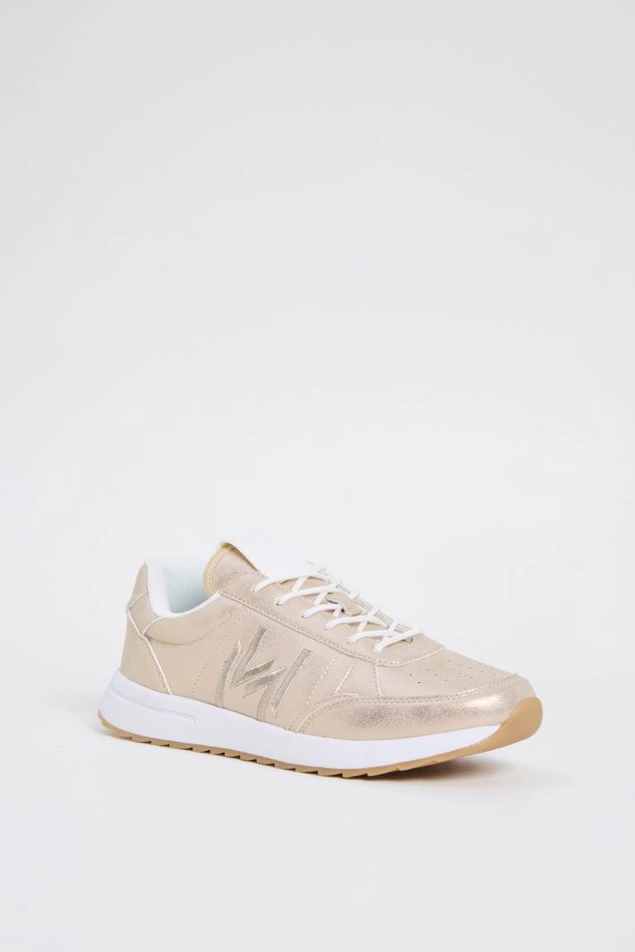 Laminated sneakers - GOLD