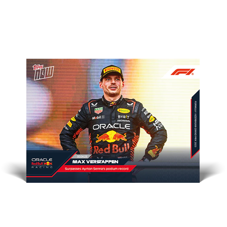 Topps UK - 81st podium surpasses Senna - F1 TOPPS NOW® Card #012