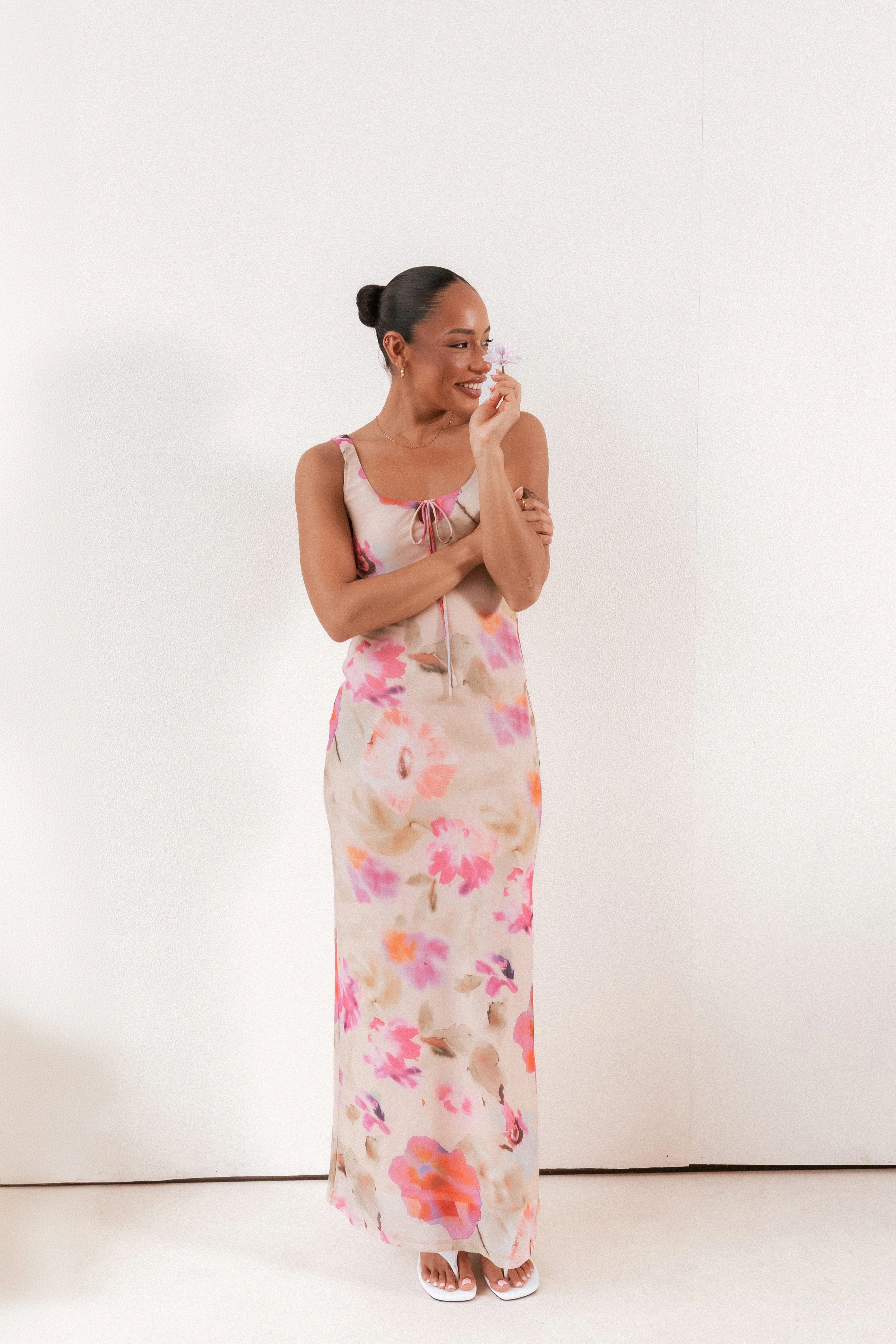 Avina Maxi Dress - Pink Floral