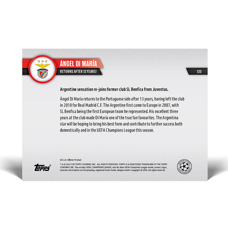 Topps UK - Returns after 13 years! - UCL TOPPS NOW® Card #130