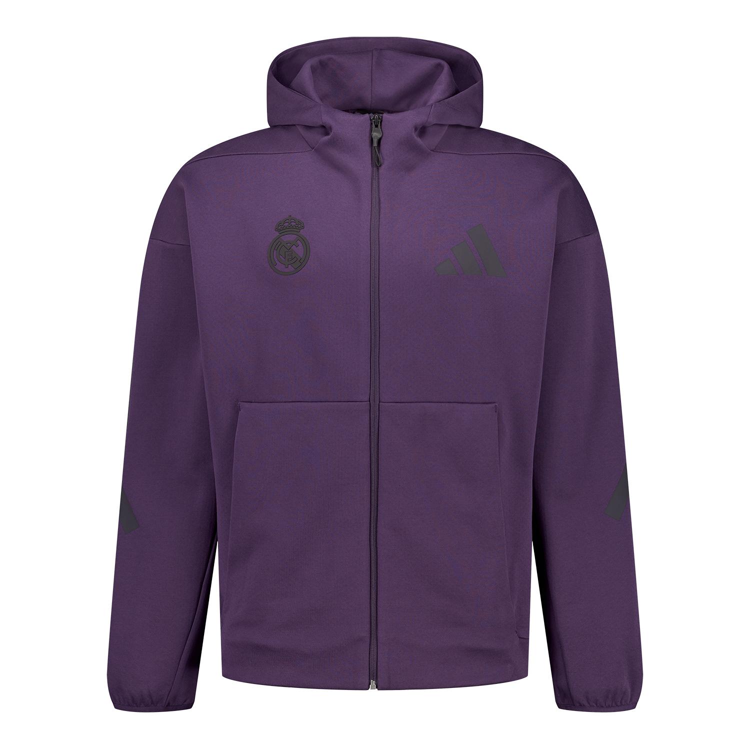 Mens Adidas Real Urban Full Zip Hoodie Purple