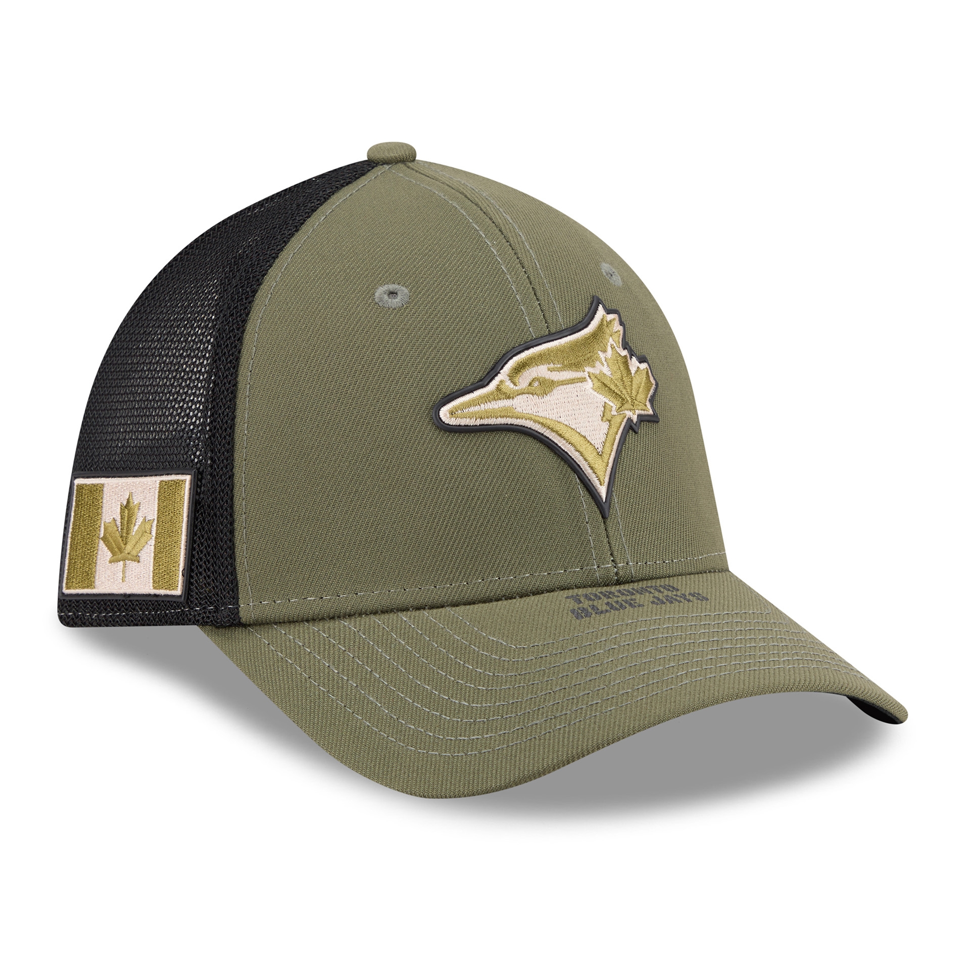 Toronto Blue Jays 2026 MLB Armed Forces 39THIRTY M-Crown Flex Cap Olive