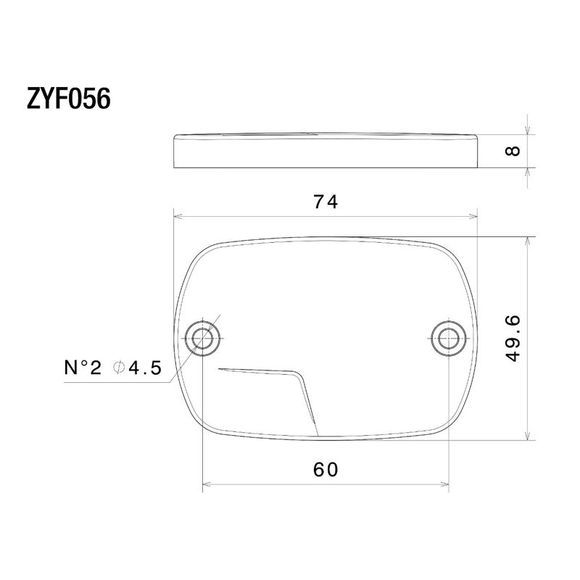 Rizoma Front and Rear Brake Master Cylinder Cover, Original Type - GreyRef: RZ0929