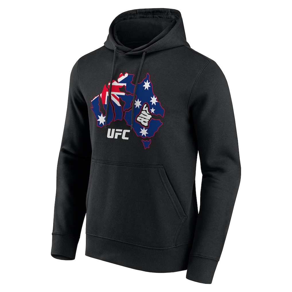 UFC 325 Fanatics Exclusive Australia Flag Map Hoodie - Black - Mens