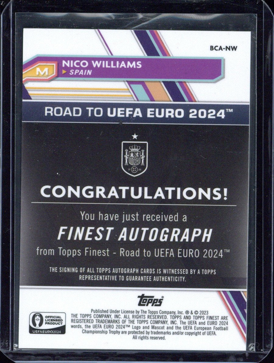 2024 Topps Finest Nico Williams Autograph National Debut
