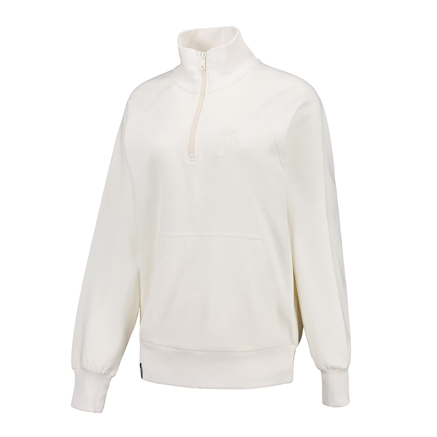 Womens Vintage Zip Sweatshirt Beige