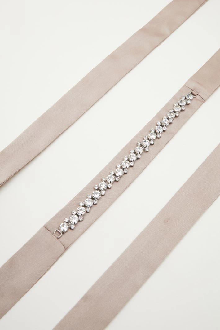 Jewelled belt - BEIGE