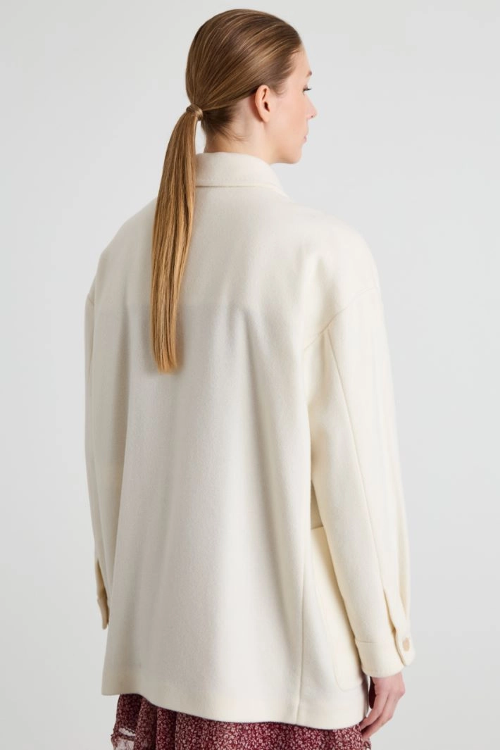 Alpaca and cashmere coat - CREAM