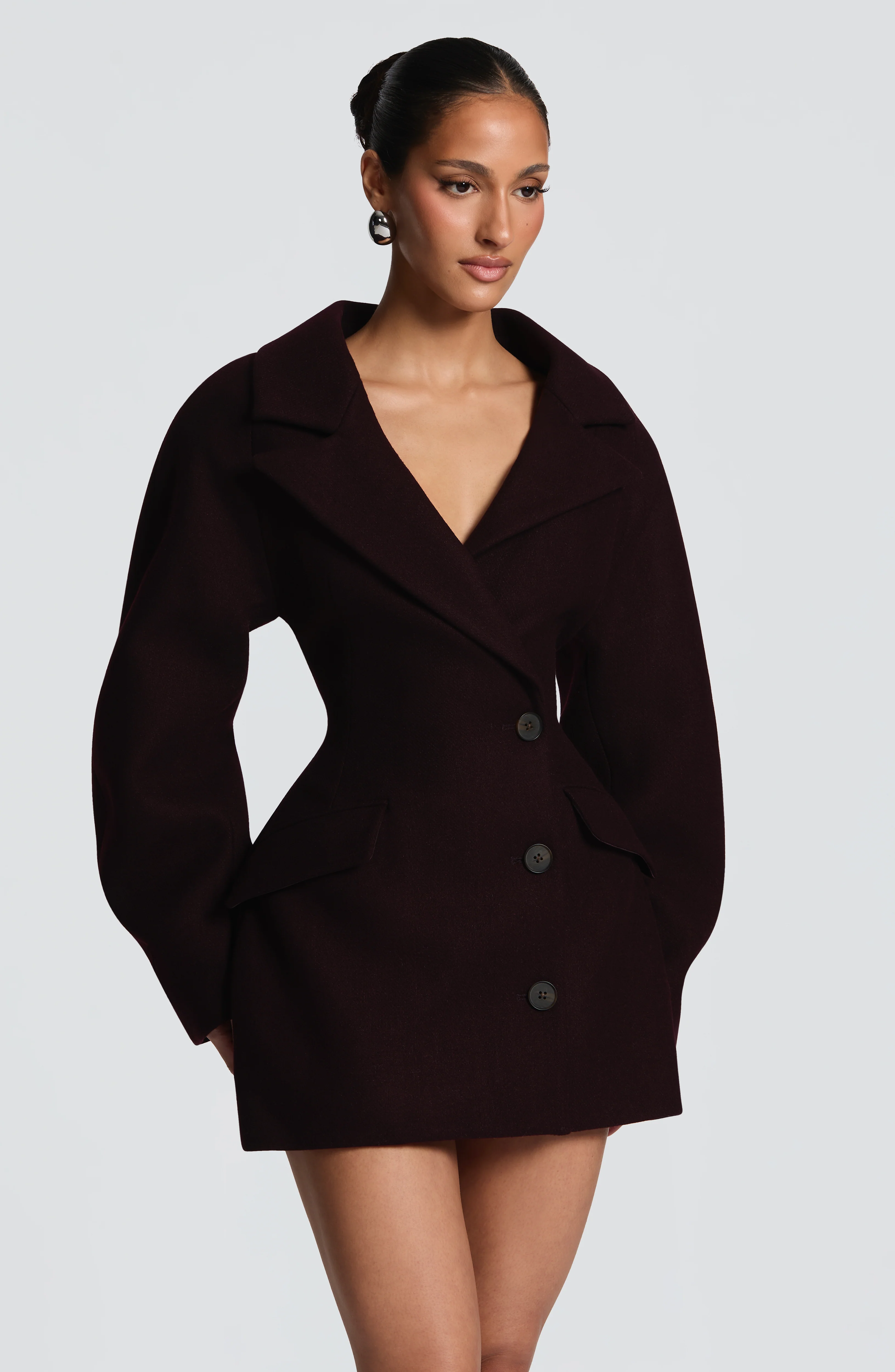 Dylan Blazer Dress - Plum