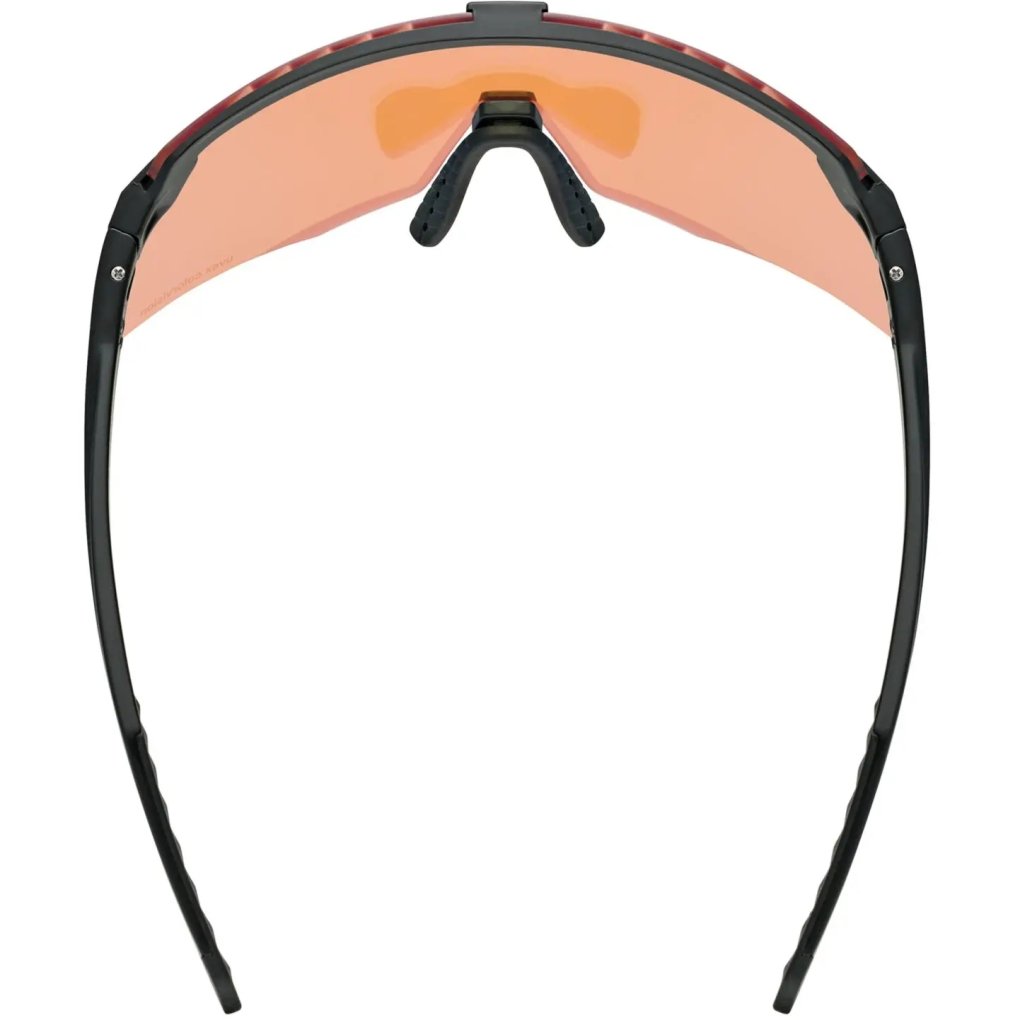 Uvex pace stage s CV Cycling Glasses - black matt/mirror blue colorvision
