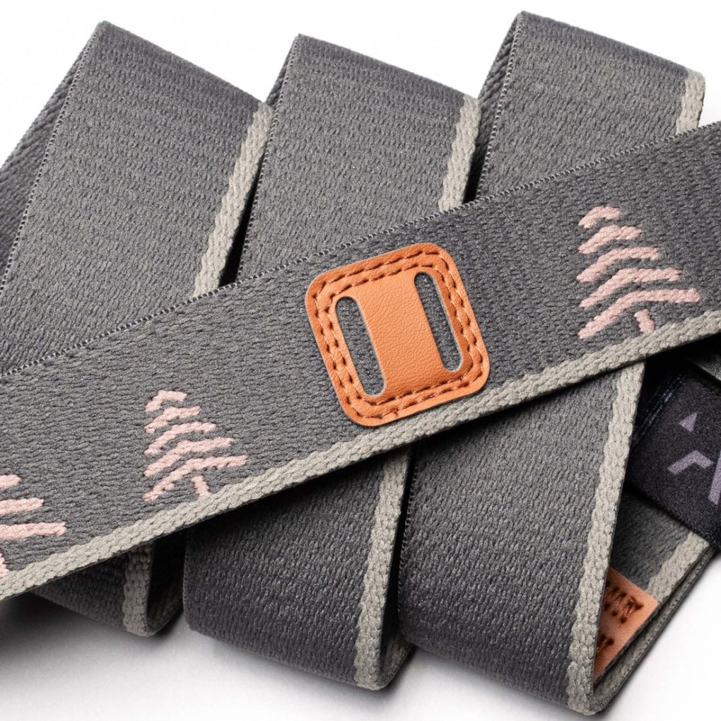 Arcade Adventure A2 Slim Blackwood Stretch Belt - charcoal/blush