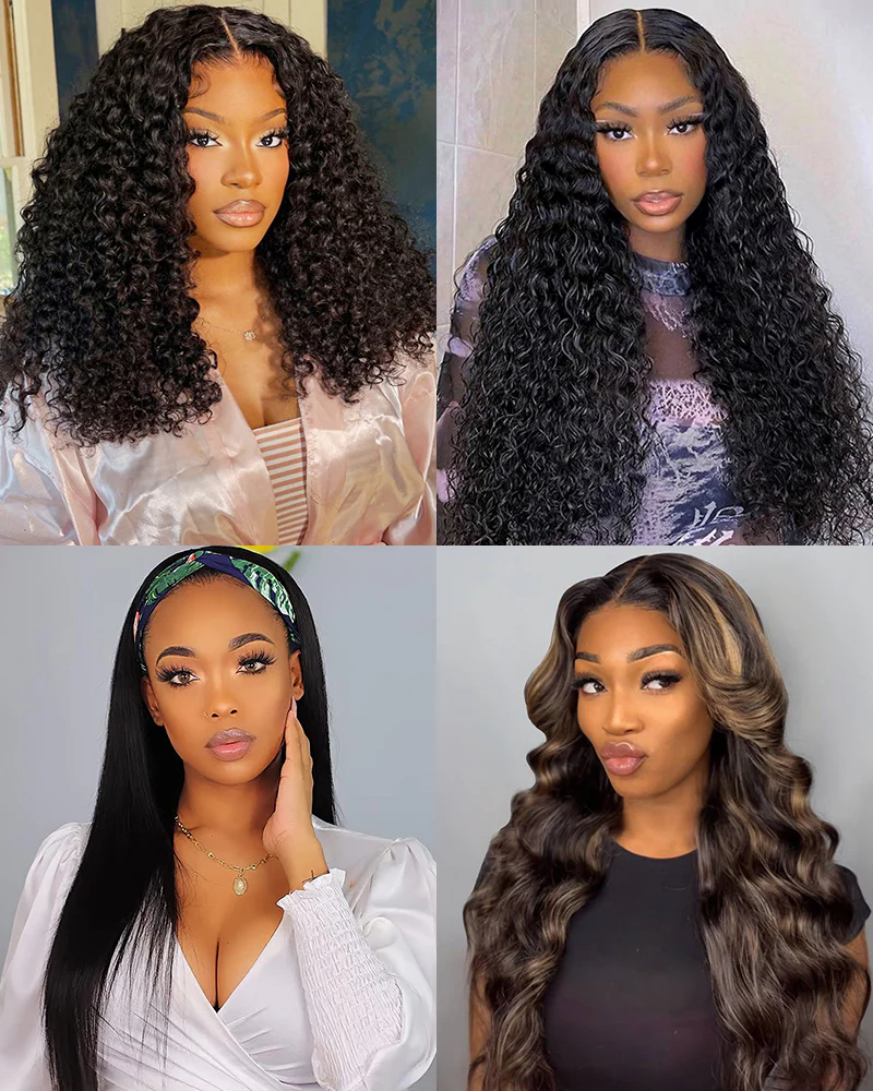 Ophirawig $89 Final Deal Price Varied Lace Balayage Highlight/Natural Black Varied Curly Wig