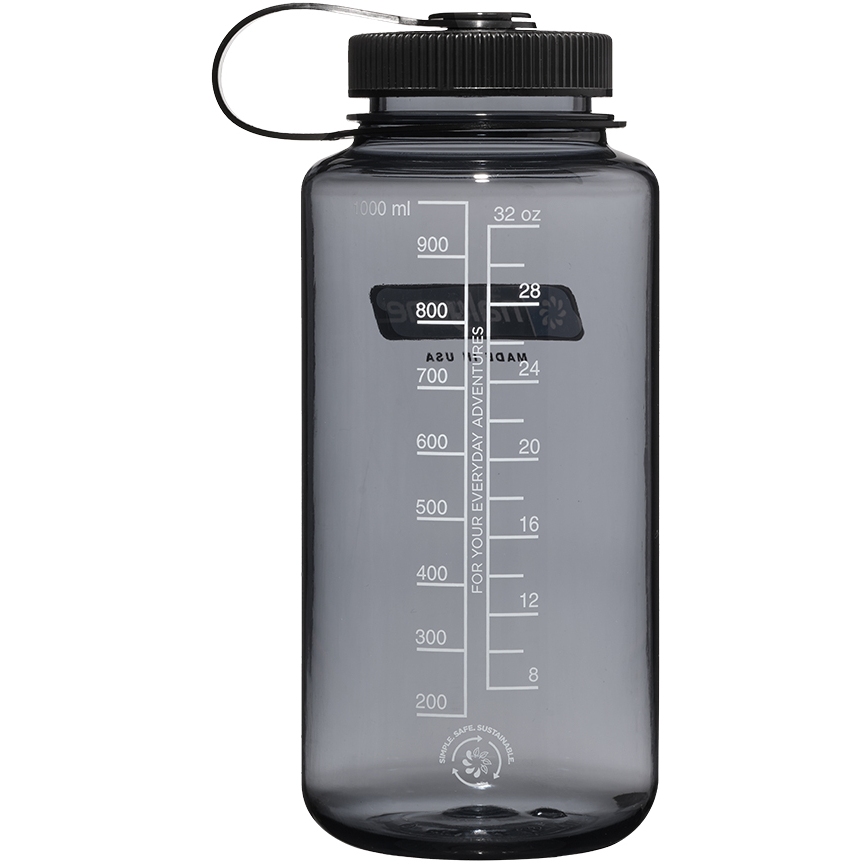 Nalgene Wide Mouth Sustain Bottle 1L - grey/black