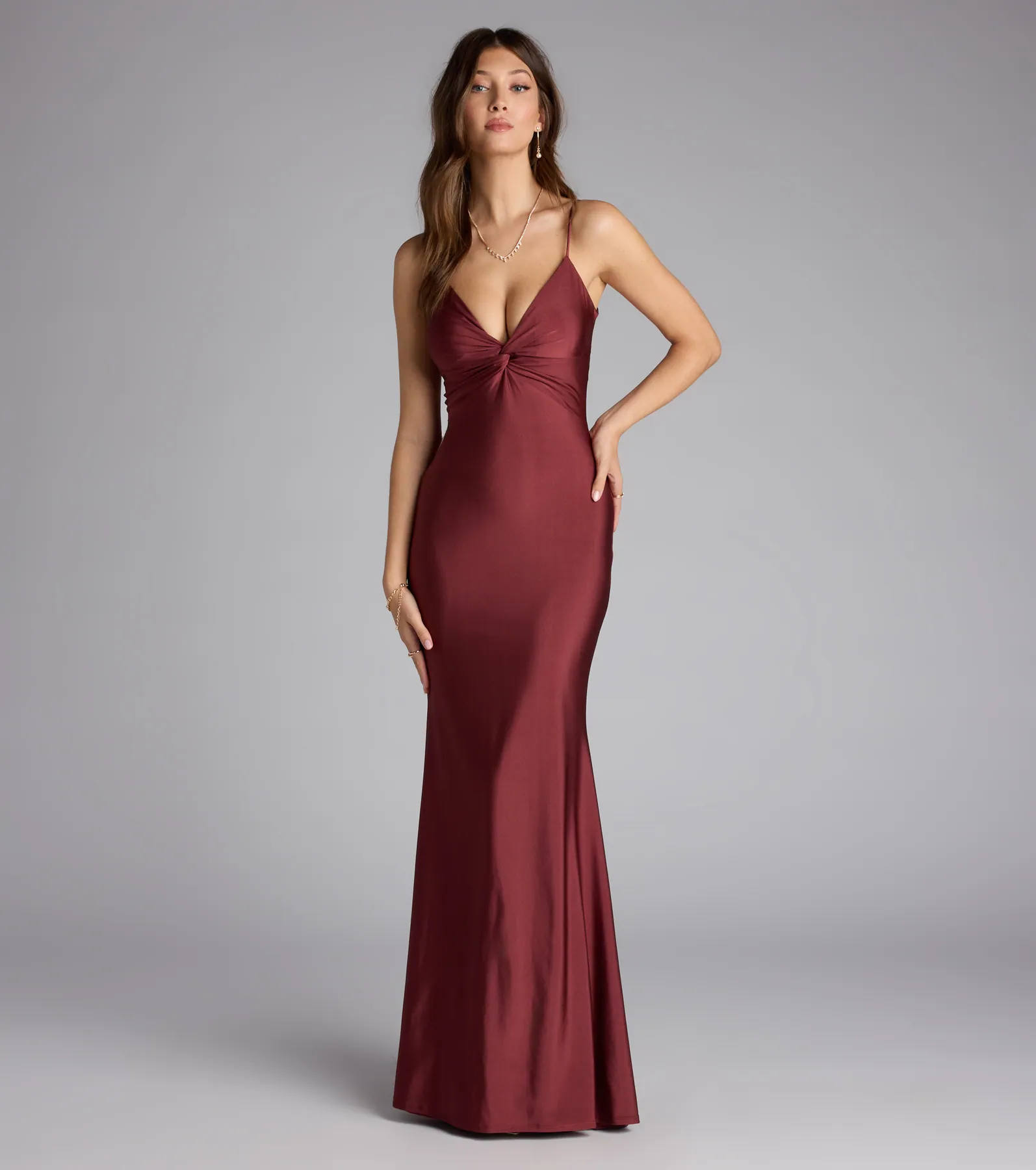 Scarlet Strappy Back Mermaid Formal Dress