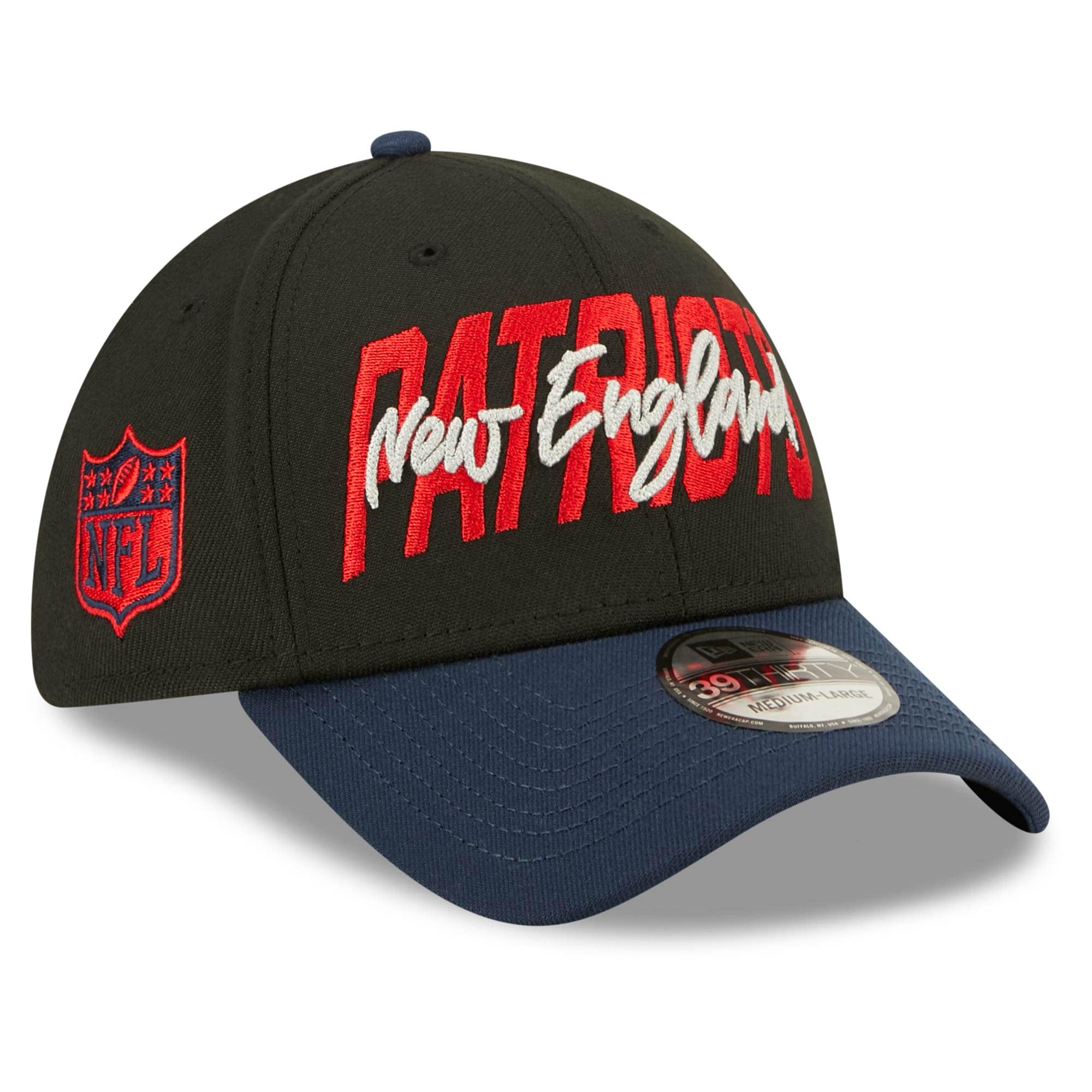 New England Patriots Official 2022 NFL Draft New Era 39THIRTY Flex Cap
