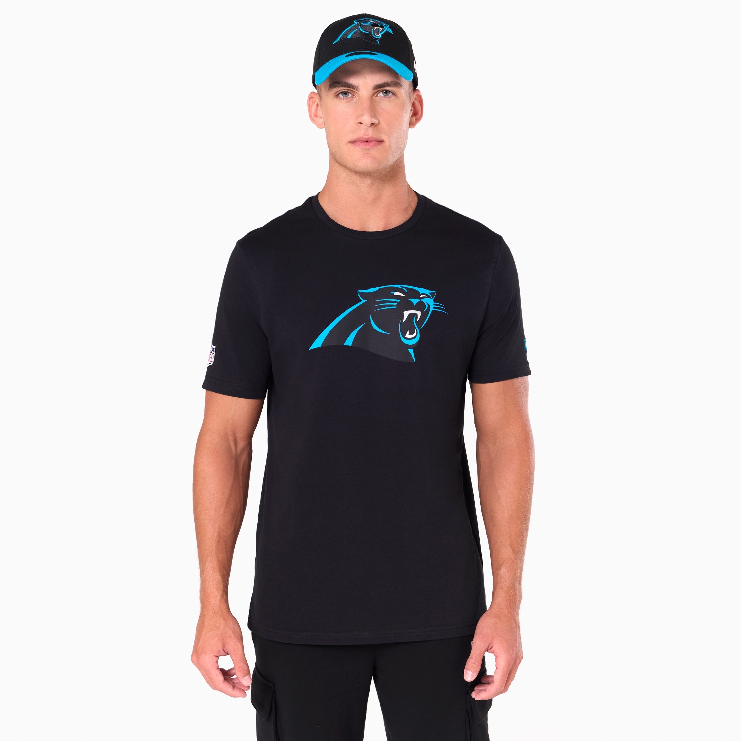 Carolina Panthers Team Logo New Era NFL T-Shirt Black