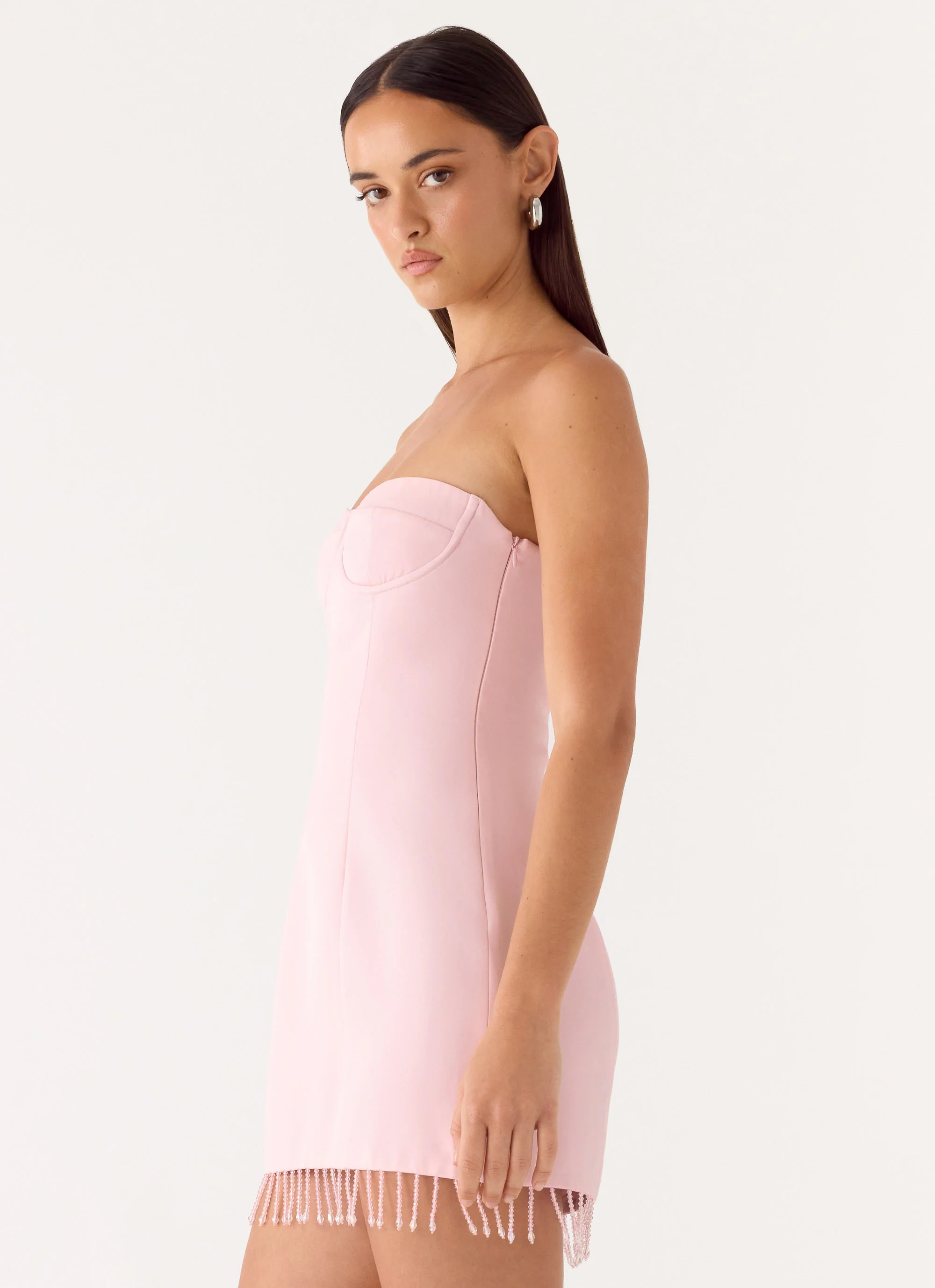 Arista Strapless Mini Dress - Pink