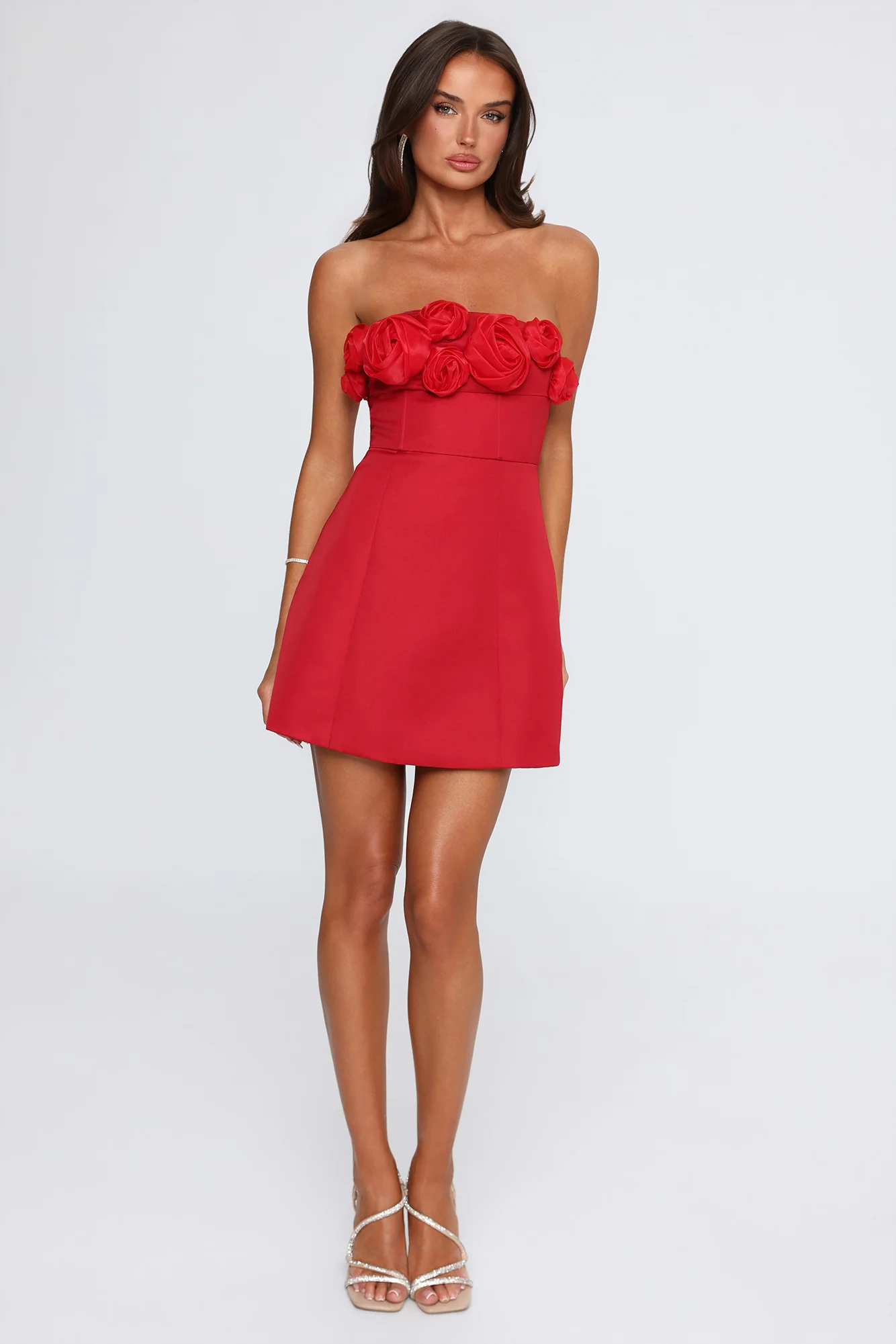 Wild Rose Affair Strapless Mini Dress