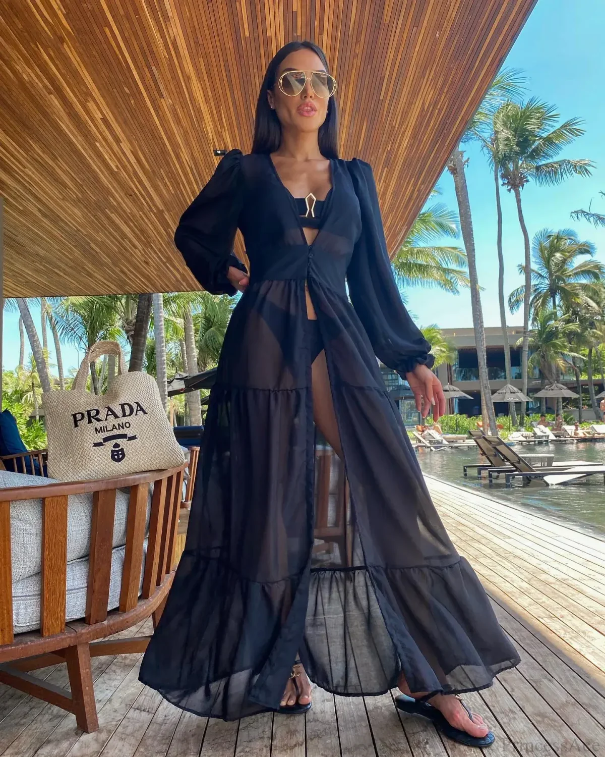 Crochet Kaftan Tunic Summer Beach Cover Up
