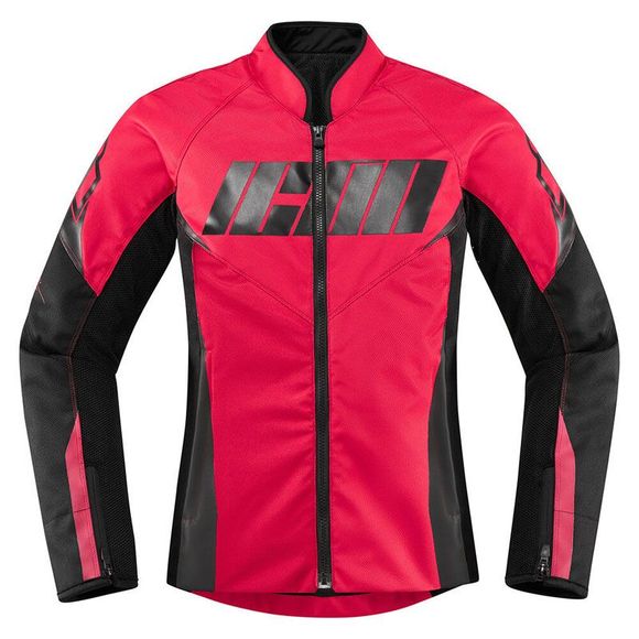 Icon HOOLIGAN WOMENS Motorcycle Jacket - RedRef: IC0769
