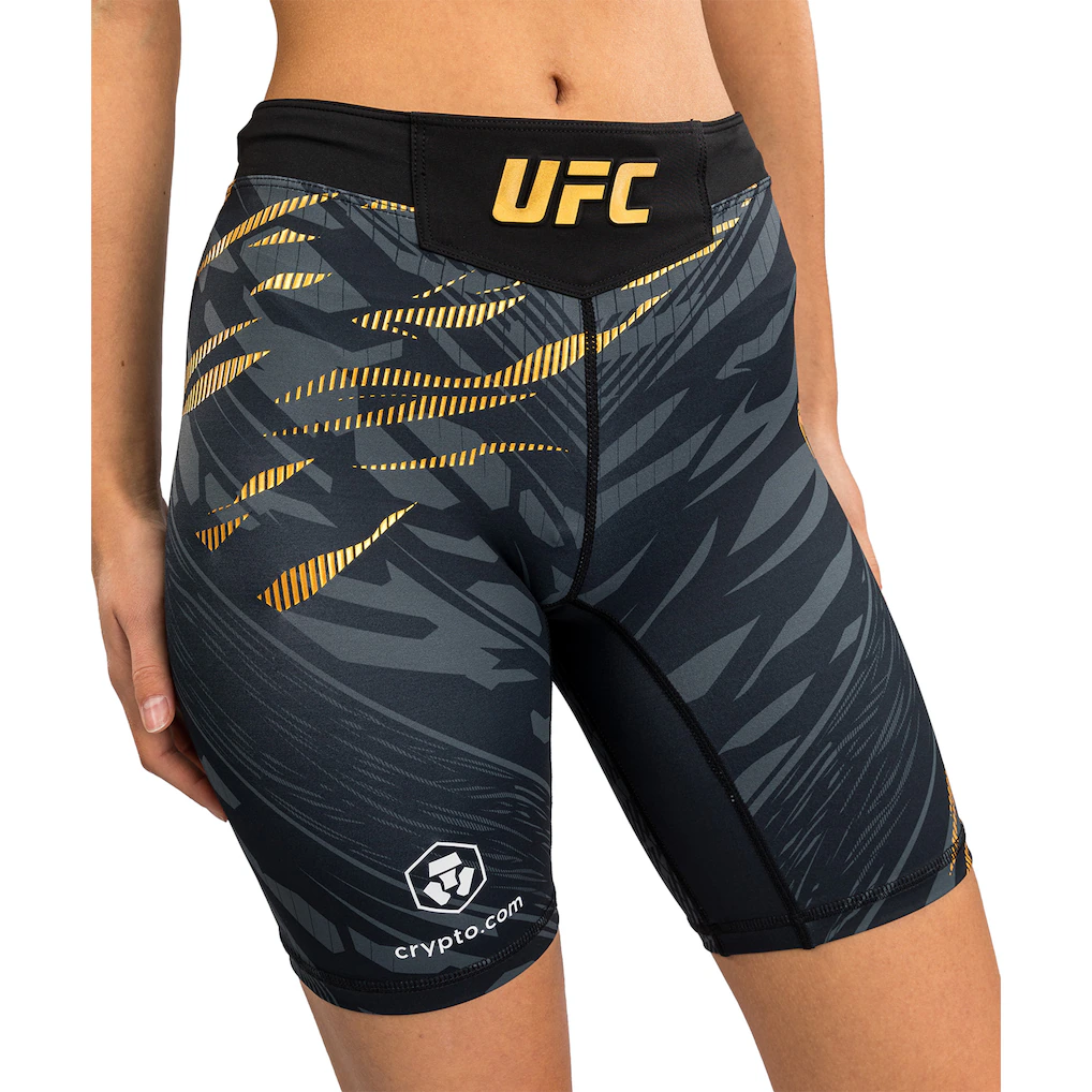 Women's UFC Fusion by Venum Black/Gold Fight Night Champion Long Fit Vale Tudo Shorts