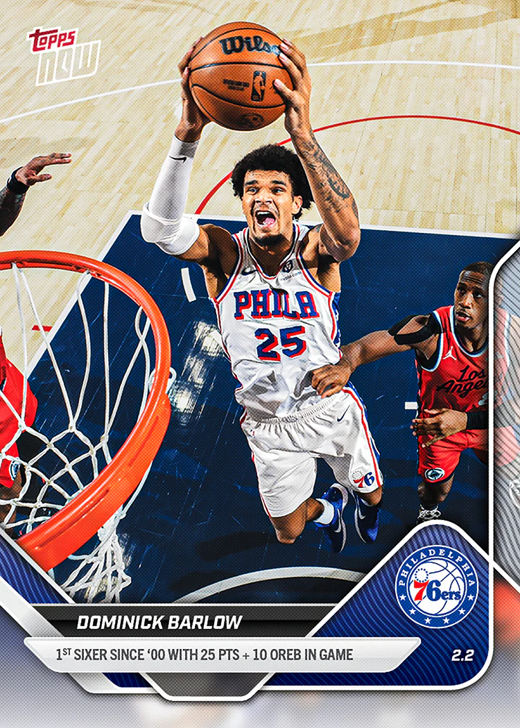 Dominick Barlow - 2025-26 NBA Topps NOW® - Card 158 - PR: 443