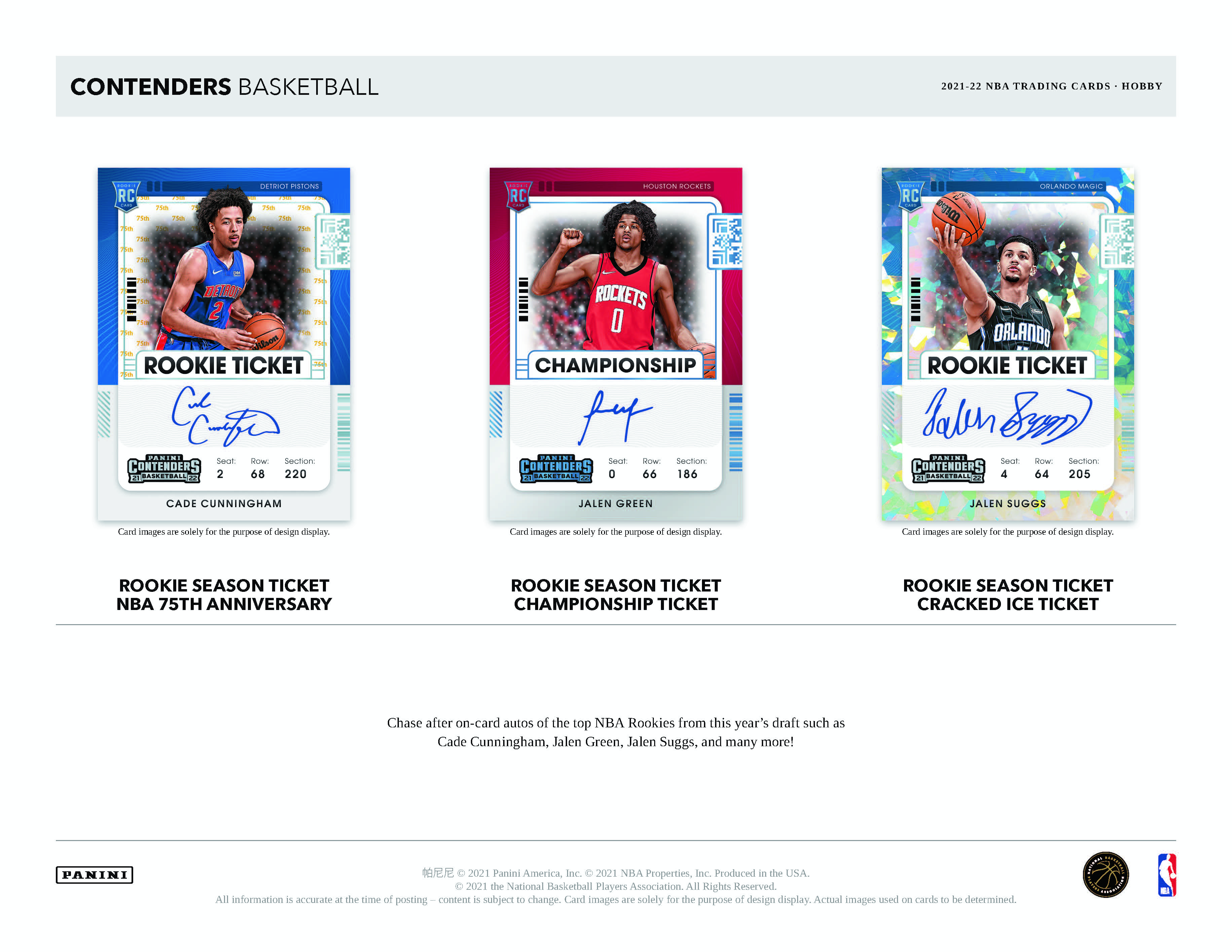 2021/22 Panini Contenders Basketball Hobby Box NBA