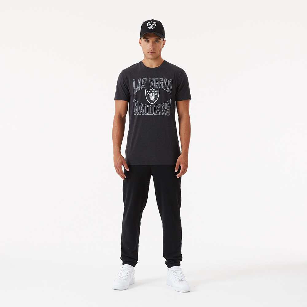 Las Vegas Raiders Team Arch New Era NFL T-Shirt Charcoal