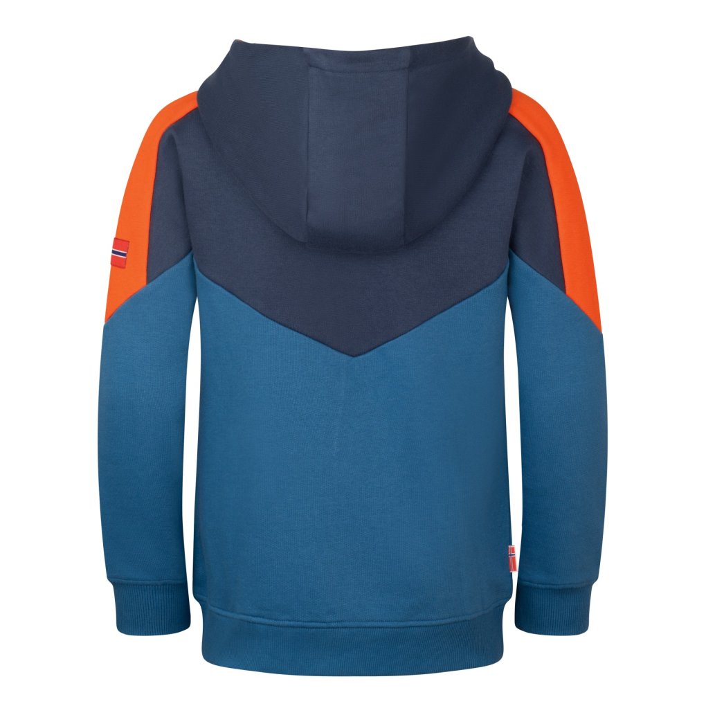 Trollkids Flekkefjord Jacket Kids - Nordic Blue/Mystic Blue/Flame Orange