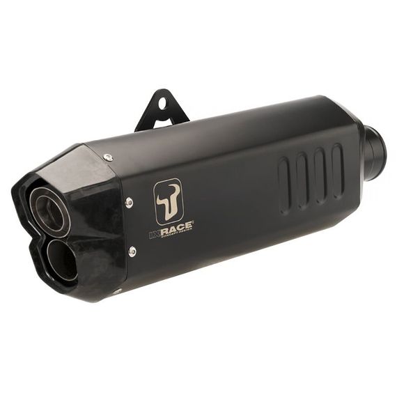 Ixrace TITAN BLACK MUFFLER, CARBON END CAP - Gray / BlackRef : ZS8723