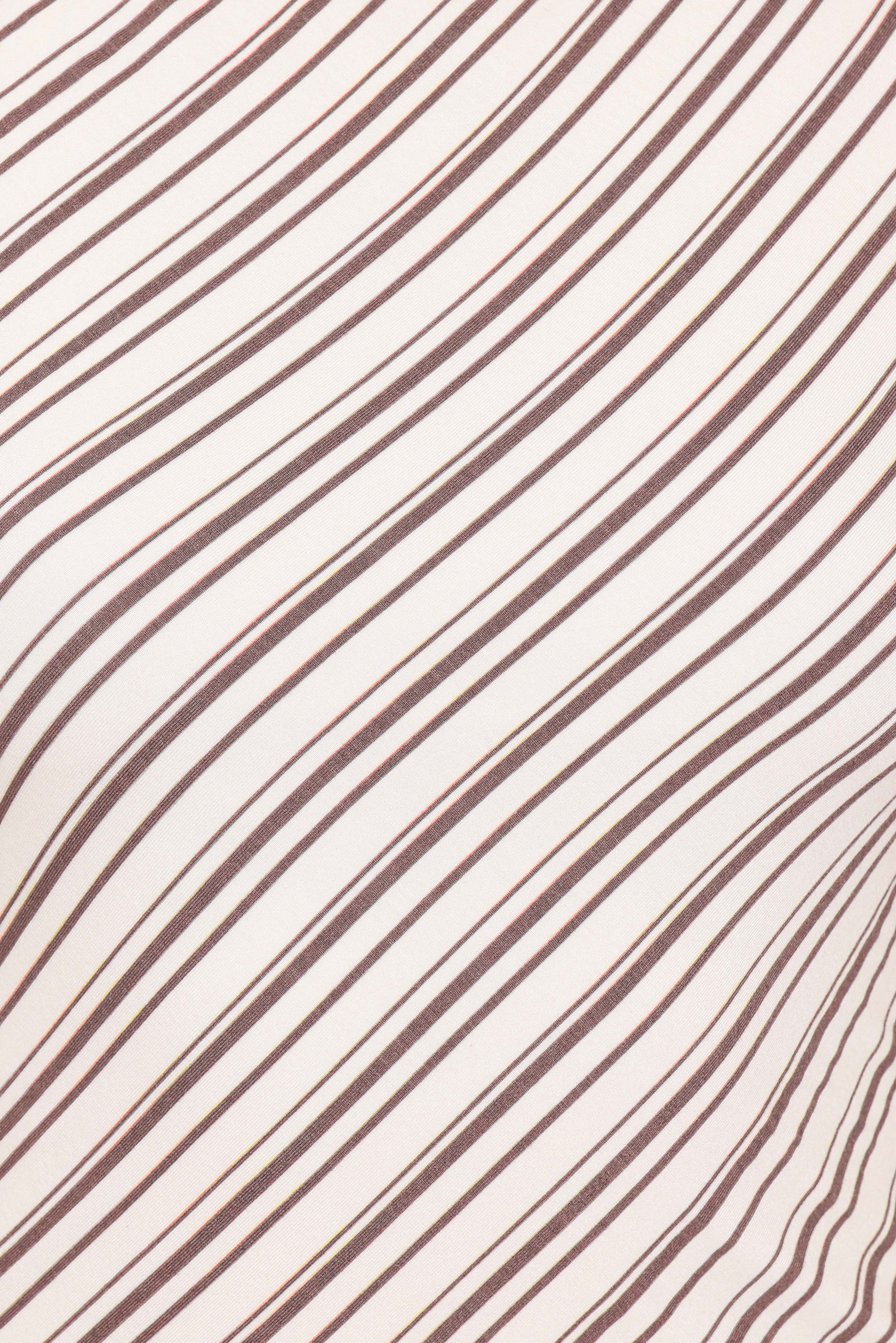 Amber Skirt Set - Cream/Brown Stripe
