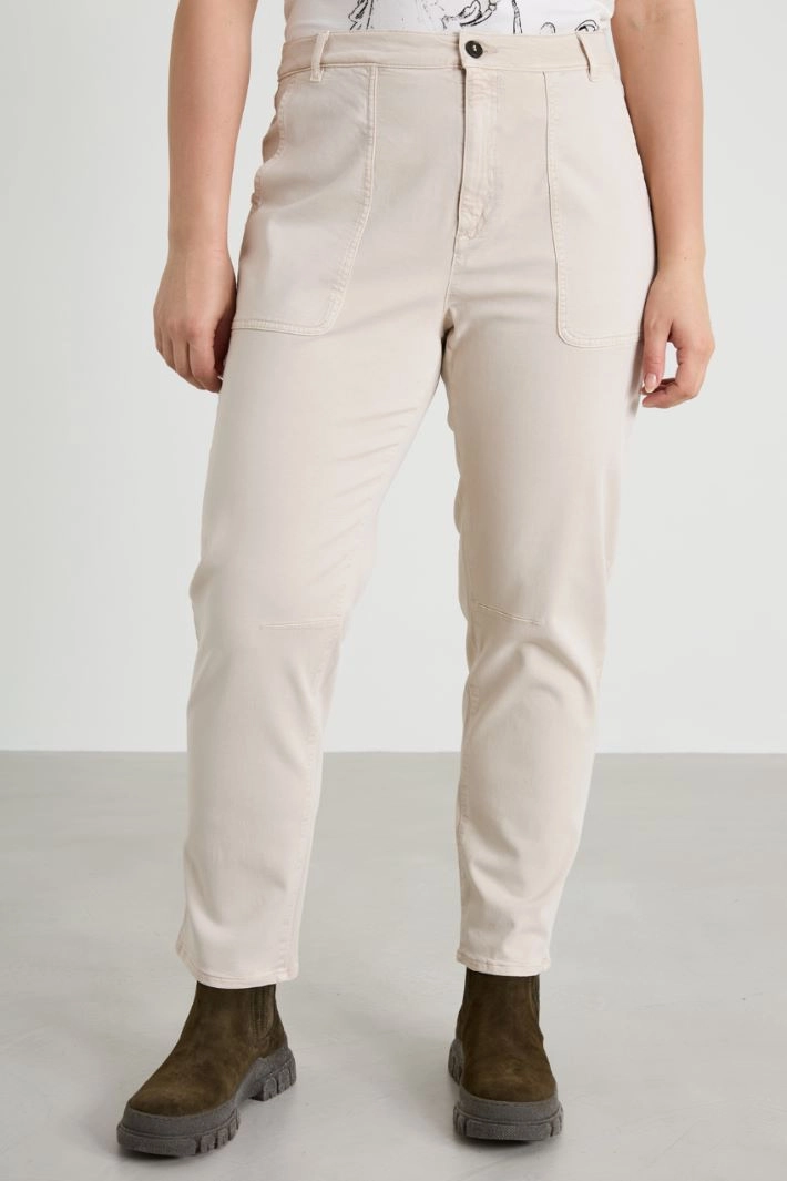 Gabardine trousers - SAND