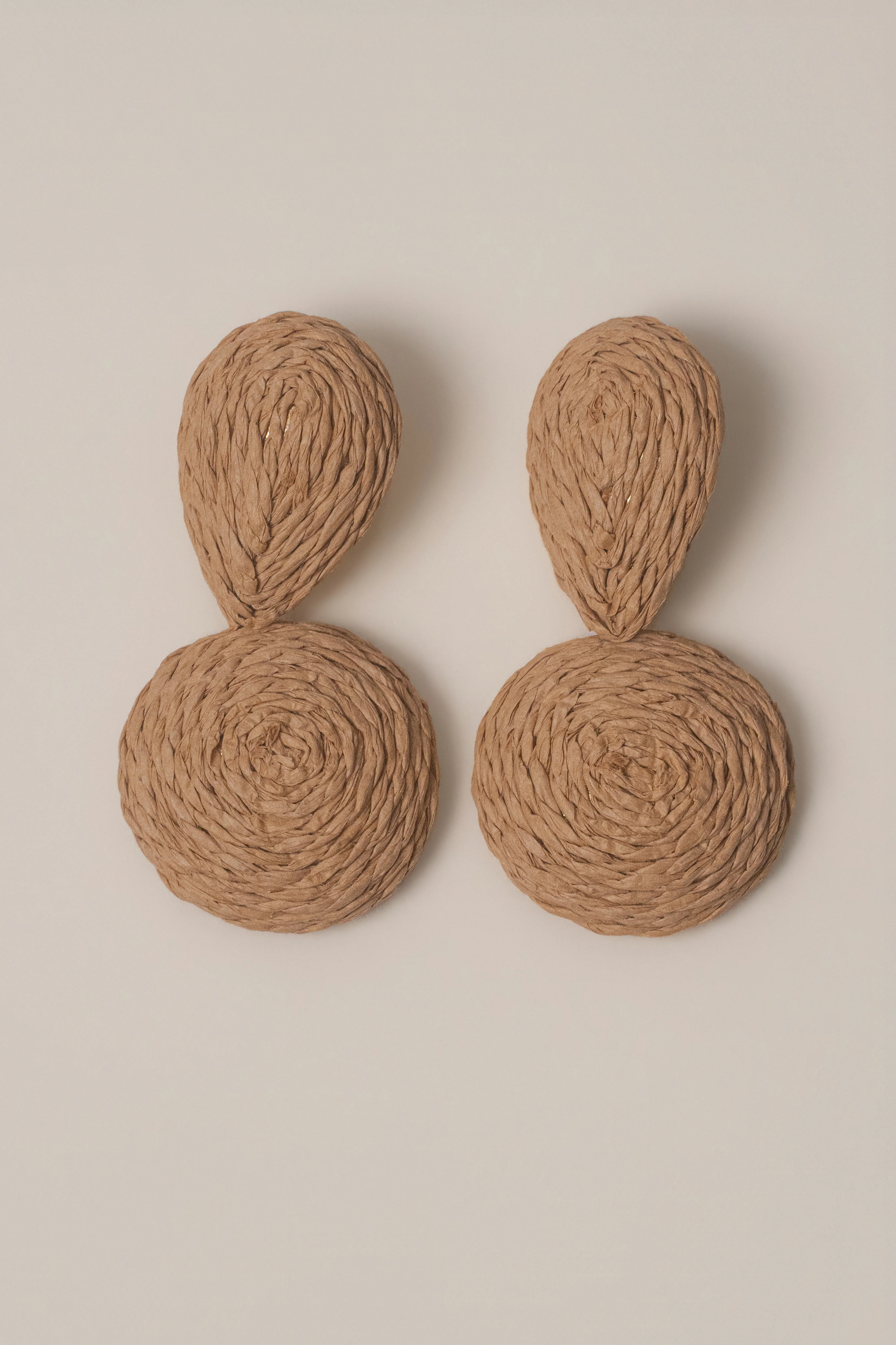 Beige Ocean Glow Drop Earrings