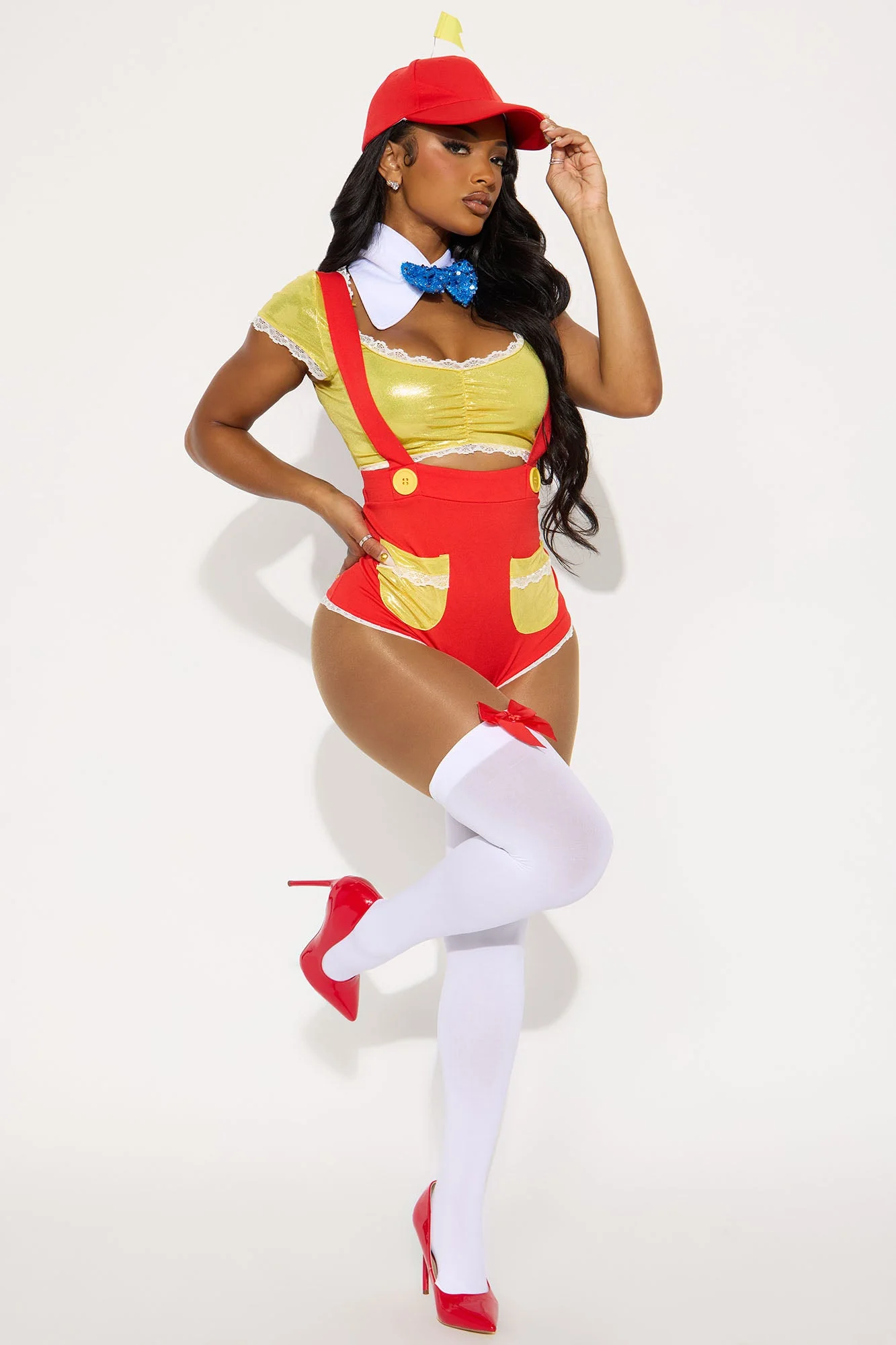 Tweedle Trouble Women's 5 Piece Costume Set - Red/combo