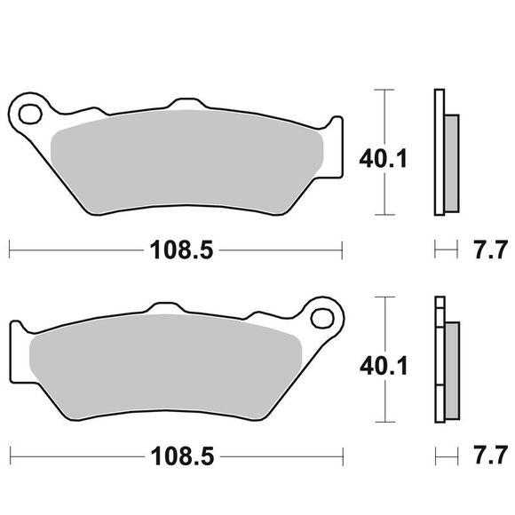 SBS 674LS Sinter Sintered Metal rear brake padsRef : 674LS / 674040