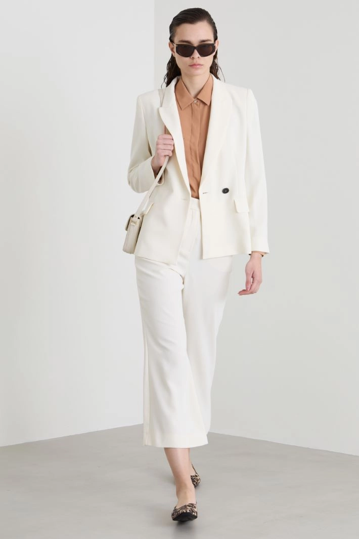 Cady double-breasted blazer - IVORY