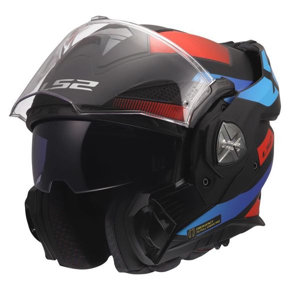 LS2 FF901 ADVANT X modular helmet - NOVA - Black / RedRef: LS1303