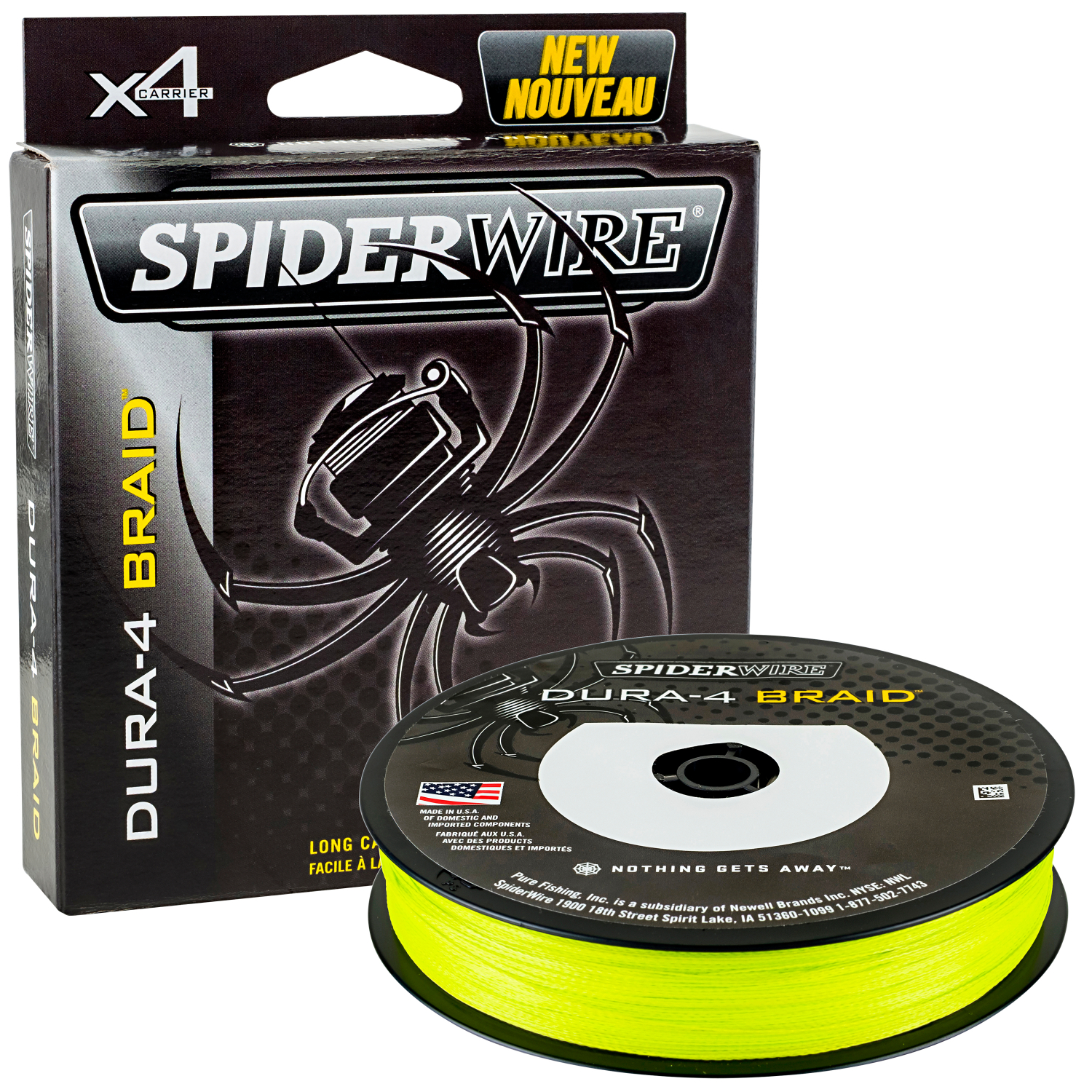 Spiderwire Fishing Line Dura 4 (Yellow, 150 m)