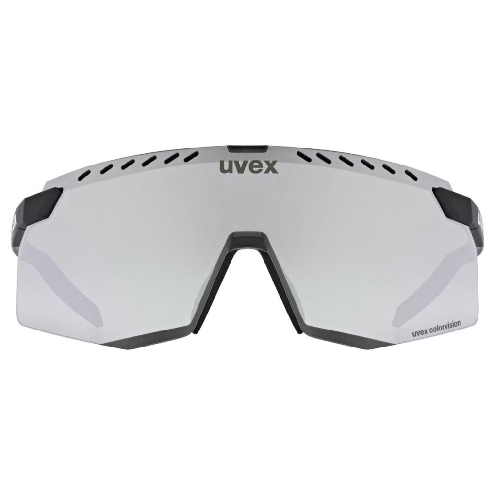 Uvex pace stage CV Cycling Glasses - black matt/mirror silver colorvision