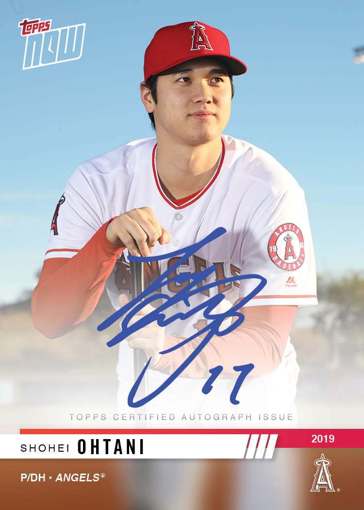 2019 Angels TOPPS NOW® Road To Opening Day 16-Card Team Set - Autograph Edition - Print Run: 643