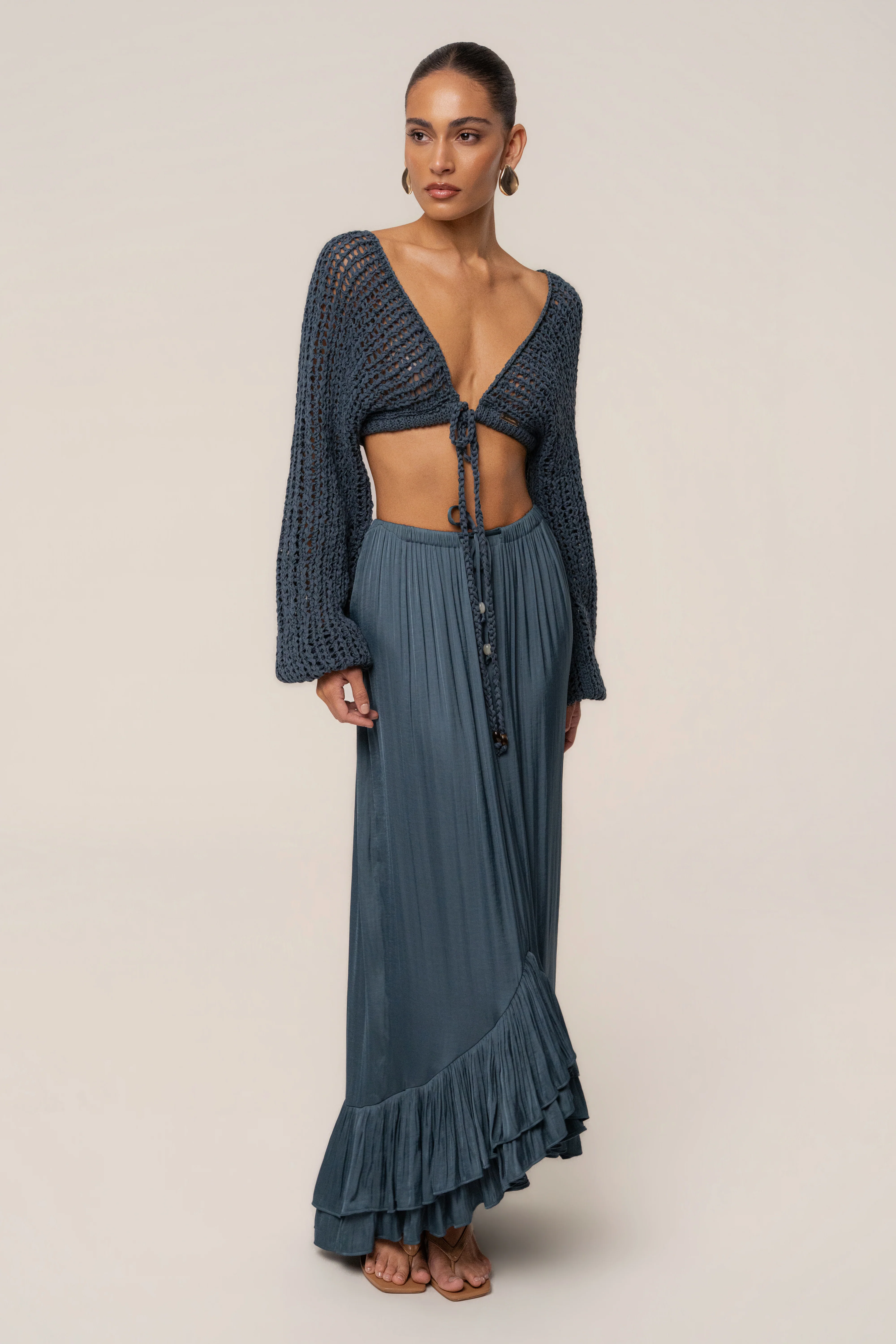 Teal Deep Waters Crochet Top