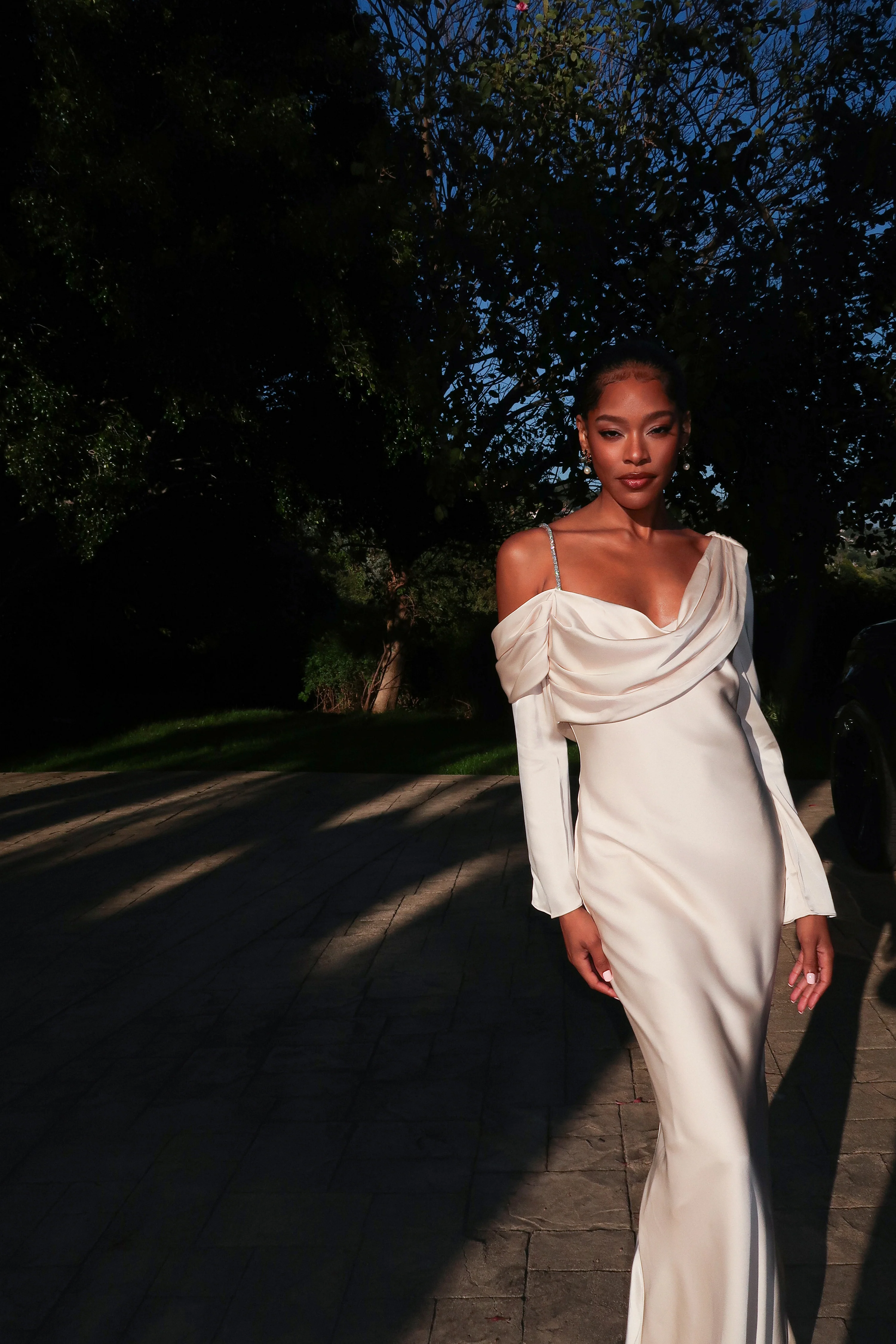 Champagne One And Only Satin Dress