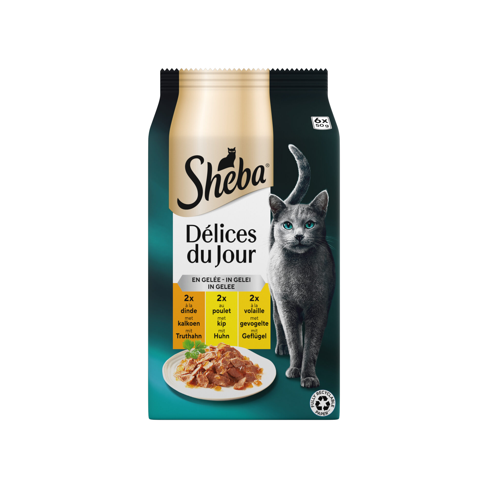 Sheba Délices du Jour in Jelly - Turkey, Chicken and Poultry