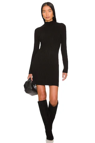 Turtleneck Midi Dress