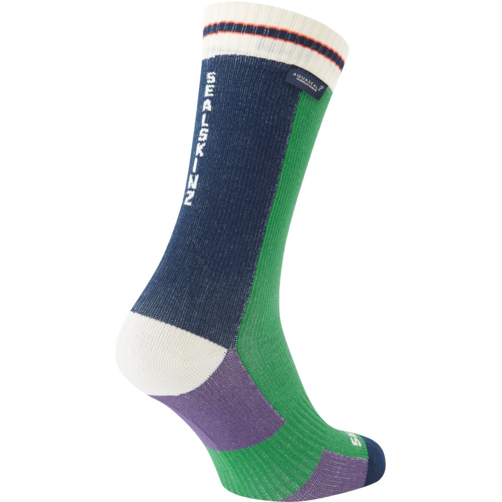SealSkinz Billockby Waterproof Mid Length Cycling Socks - Green