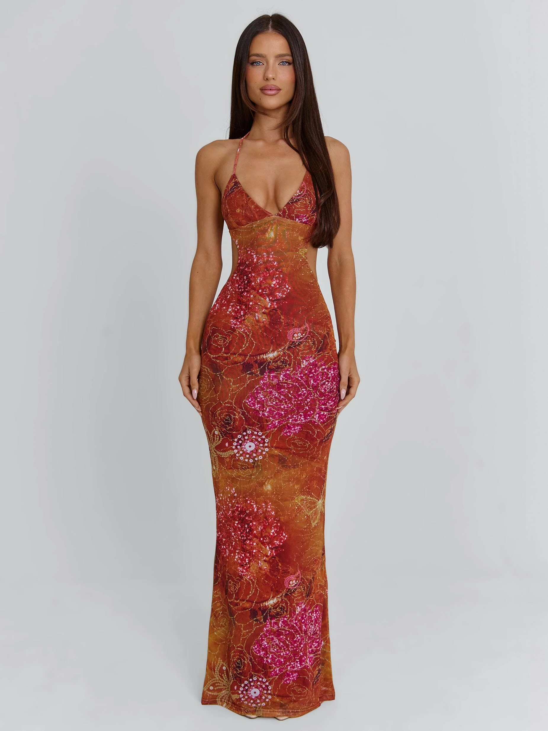 Esmeralda Maxi Dress Golden Crystal
