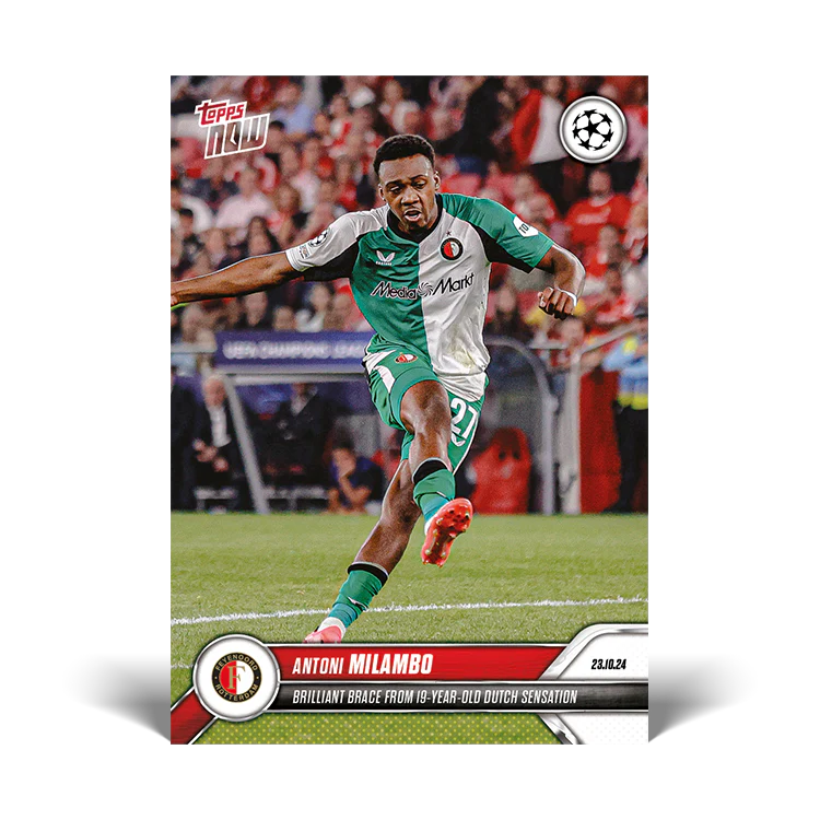 Antoni Milambo - Brilliant brace from 19-year-old Dutch sensation - 24/25 UCC Topps NOW® Card 32