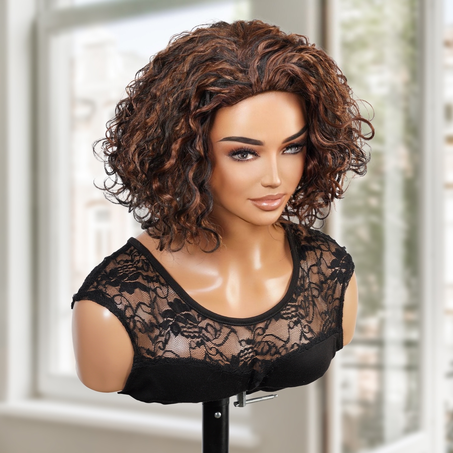 Deep Curl Short Half Wig Pazazz RV-Airan
