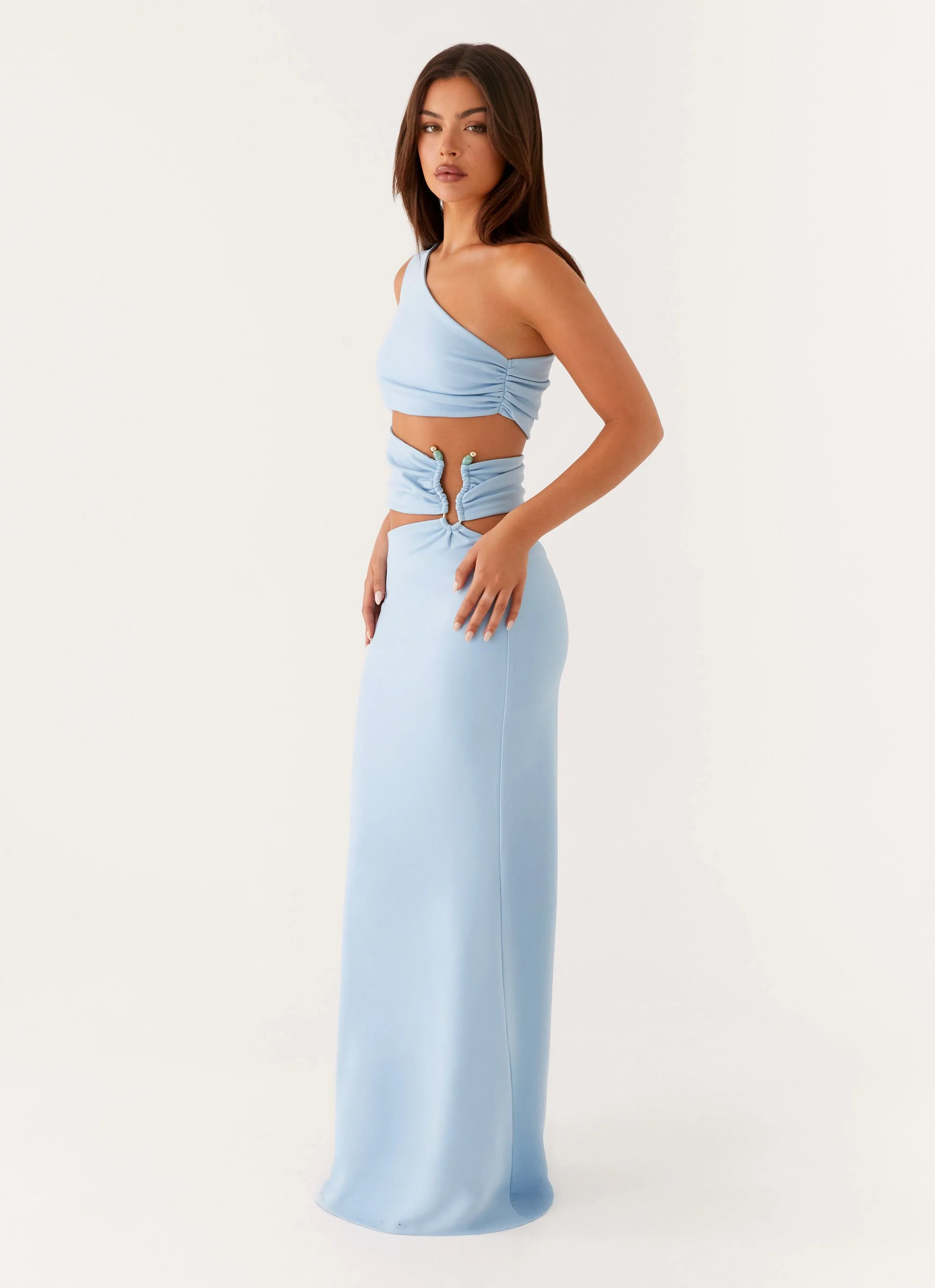 Laylani Cut Out Maxi Dress - Blue